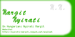 margit nyirati business card